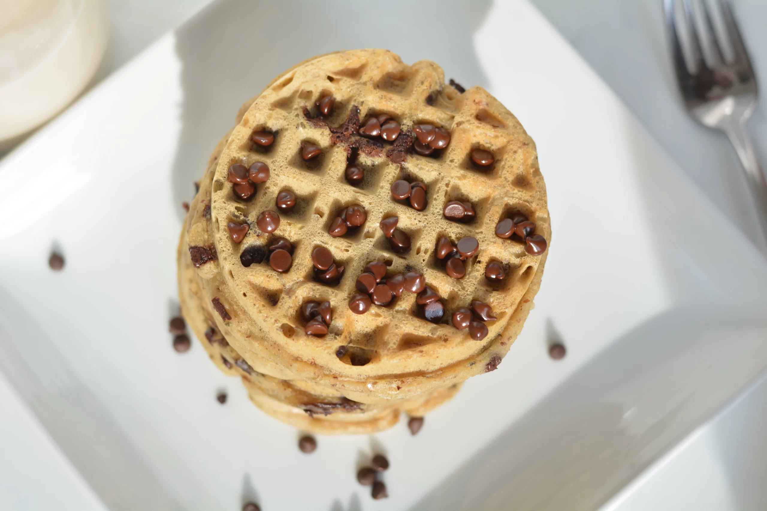 vegan and gluten free chocolate chip waffles