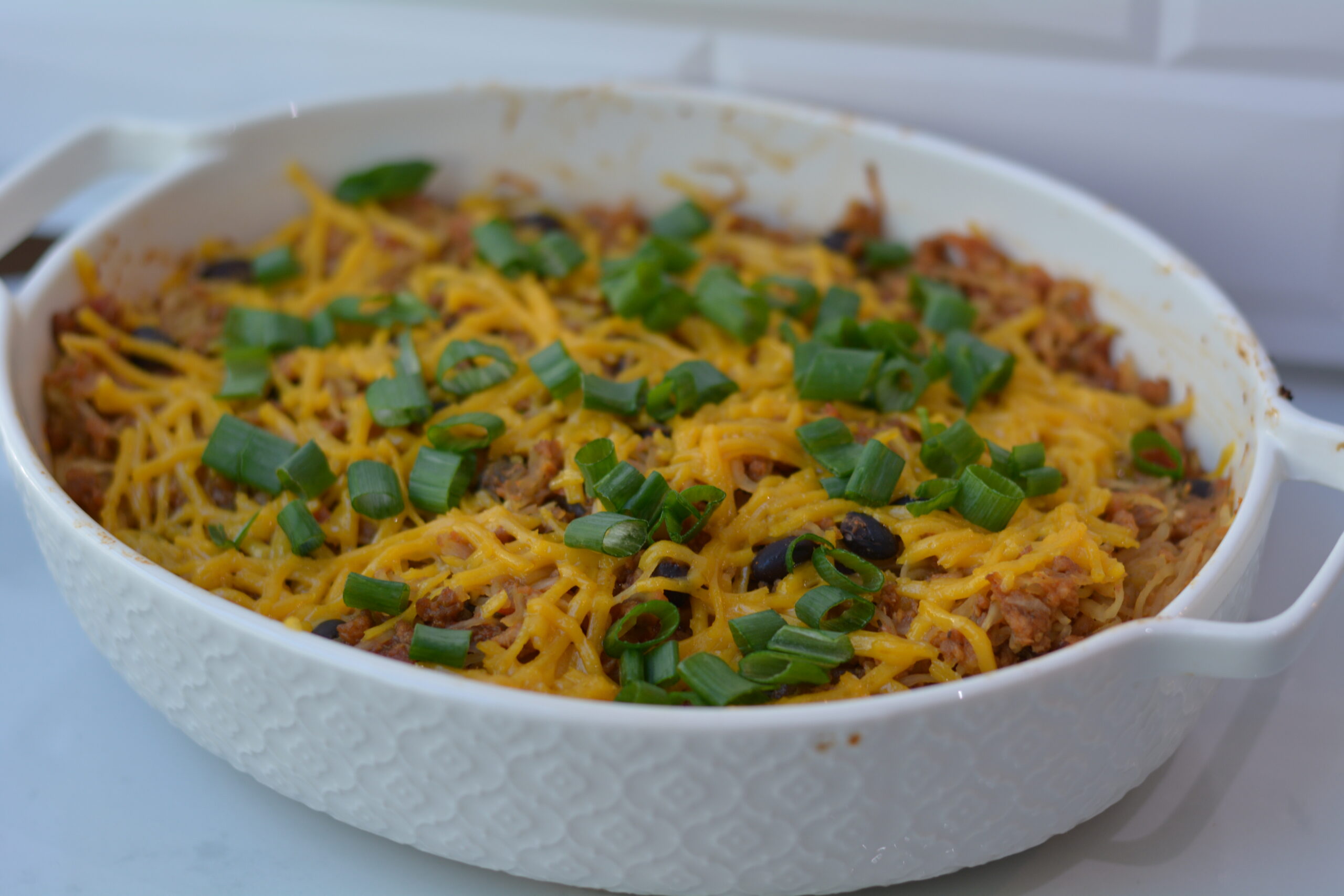 spaghetti squash taco bake